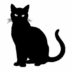 cat silhouette black vector SVG
