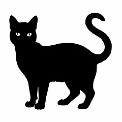cat silhouette black vector SVG
