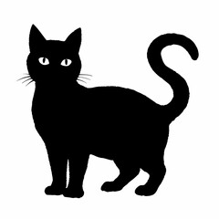 cat silhouette black vector SVG