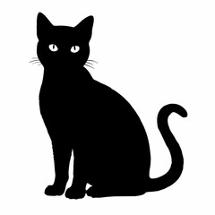cat silhouette black vector SVG