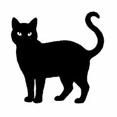 cat silhouette black vector SVG