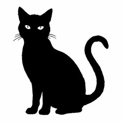 cat silhouette black vector SVG