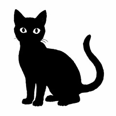 cat silhouette black vector SVG