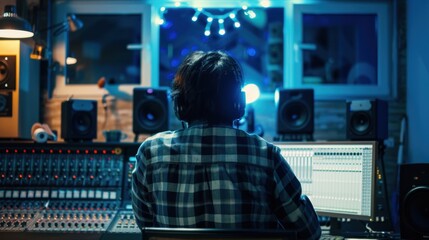 The recording studio setup