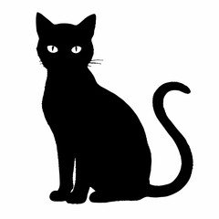cat silhouette black vector SVG