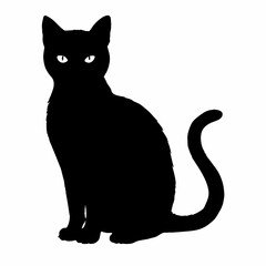 cat silhouette black vector SVG