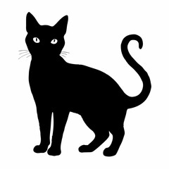 cat silhouette black vector SVG