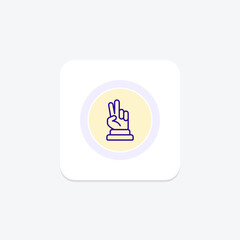 Victory line icon , vector, pixel perfect, illustrator file