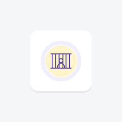 Prisoners of War line icon , vector, pixel perfect, illustrator file