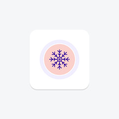 Snowflake icon, snow, weather, icon, winter line icon, editable vector icon, pixel perfect, illustrator ai file