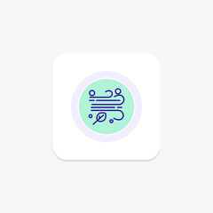 Fototapeta premium Wind Speed icon, wind, speed, weather, icon line icon, editable vector icon, pixel perfect, illustrator ai file