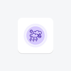 Precipitation icon, rain, weather, icon, snow line icon, editable vector icon, pixel perfect, illustrator ai file