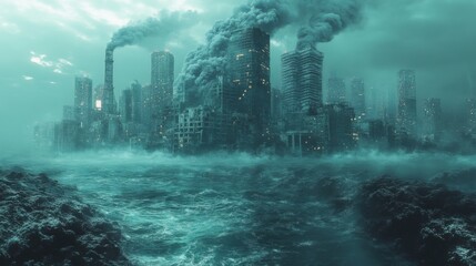 Human activities leading to environmental issues: acidification, ozone depletion.