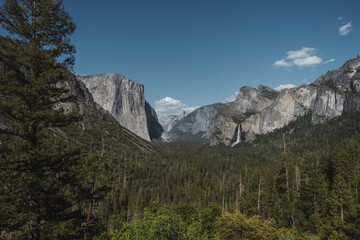 El Capitan and Half Dome in Yosemite National Park California