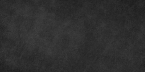 Abstract Black anthracite old retro aged dark gray charcoal stone grunge wall concrete cement blackboard and chalkboard floor texture panorama backdrop pattern design background.