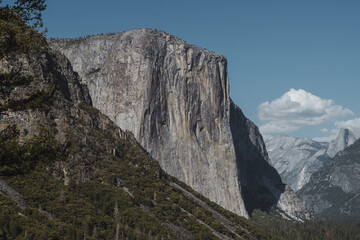 El Capitan and Half Dome in Yosemite National Park California