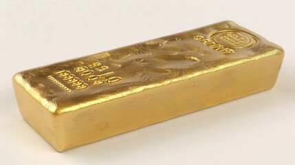 A Gold Bar With Imprinted Details and a Stamped Seal