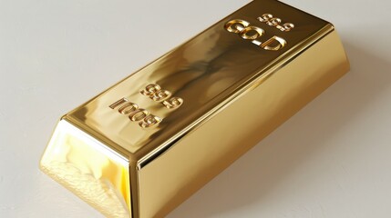 A Shiny Gold Bar with 999 Purity and 1000g Weight