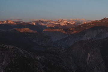 Naklejka premium Halfdome in Sunset, Yosemite National Park California