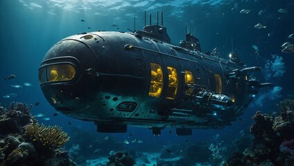 submarine under the sea