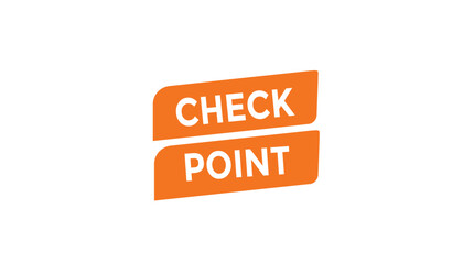 Check point button web banner templates. Vector Illustration 