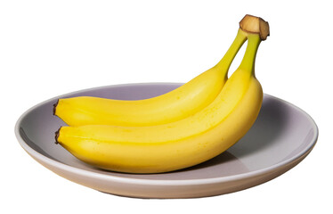 PNG Fresh bananas on a plate ready for enjoyment