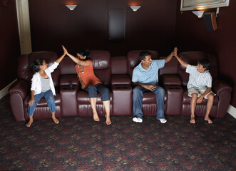 Family Watching Television