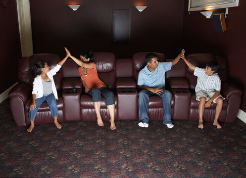 Family Watching Television