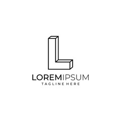 letter symbol L line art modern logo