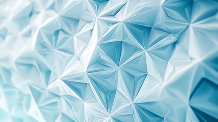 Beautiful futuristic Geometric background for your presentation. Textured intricate 3D wall in light blue and white tones