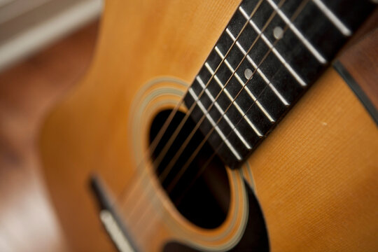 Close-up of Acoustic Guitar