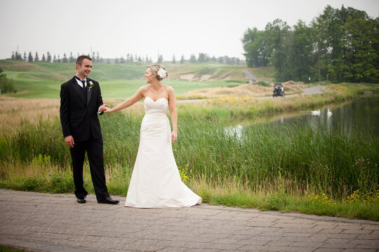 Portrait of Bride and Groom, Eagles Nest Golf Club, Vaughan, Ontario, Canada