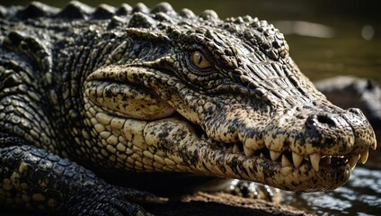 Obraz premium head of a crocodile