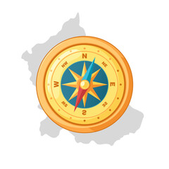 Compass rose emblem. Travel around the world.