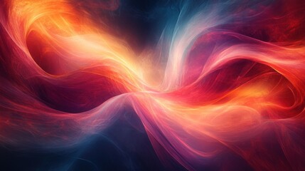 Obraz premium Abstract Swirling Light in Red, Orange, and Blue Hues