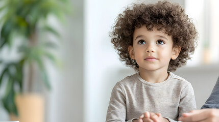 Therapist guiding child through relaxation technique