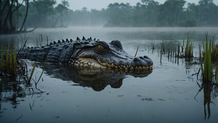 crocodile in the water