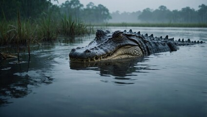 alligator in the swamp