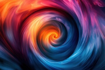 Obraz premium Abstract Swirling Spiral of Vibrant Colors