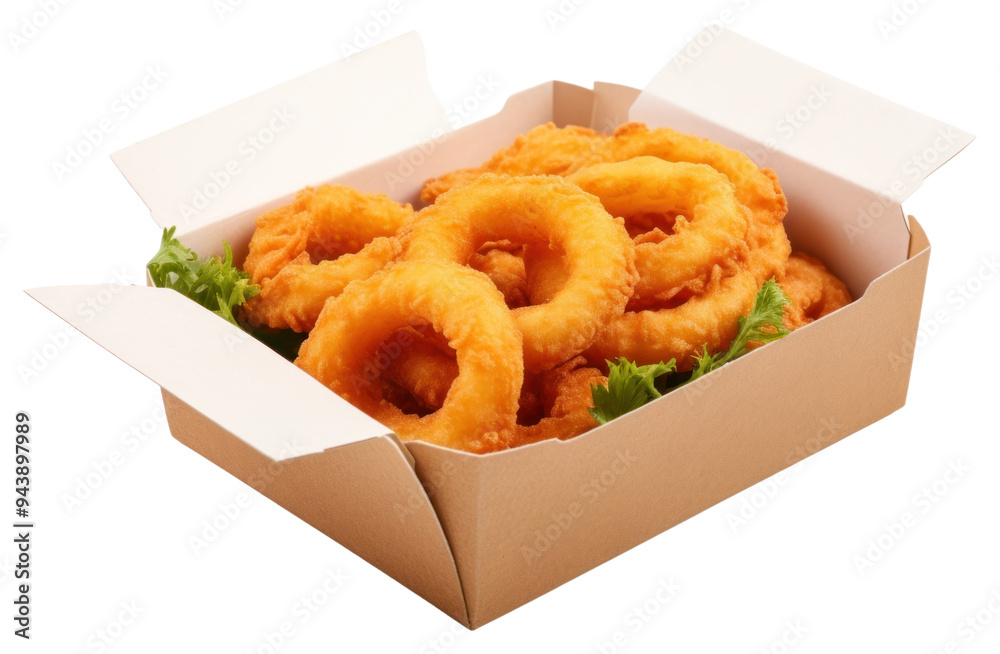 Canvas Prints PNG Box paper food onion ring.