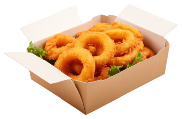 PNG Box paper food onion ring.