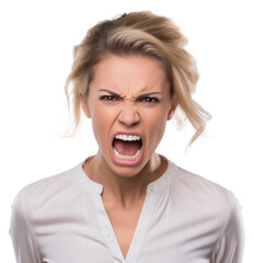PNG Portrait shouting adult angry.