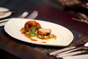 Chick Peas and Chicken Dish at Hindu Wedding