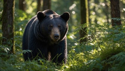 Fototapeta premium brown bear in the forest