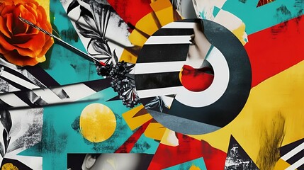Colorful vector graffiti art design featuring Christmas symbols and icons, perfect for music and flag concepts