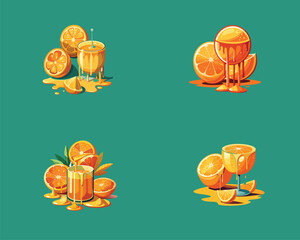 set of oranges