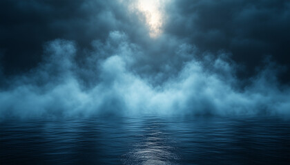 Obraz premium Atmospheric Dark Background, Fog, Mystical Halloween Mood, Beautiful Image