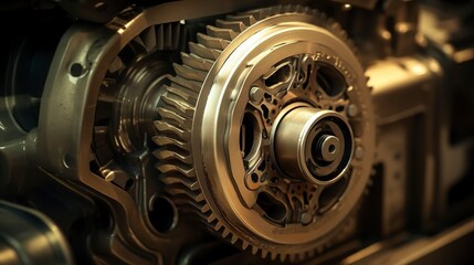 A photo of a detailed shot of a farm equipment