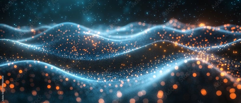Poster Abstract Digital Background for Tech and AI with Copy Space