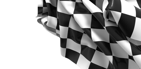 Obraz premium The checkered flag waves signifying victory and the thrill of the finish line